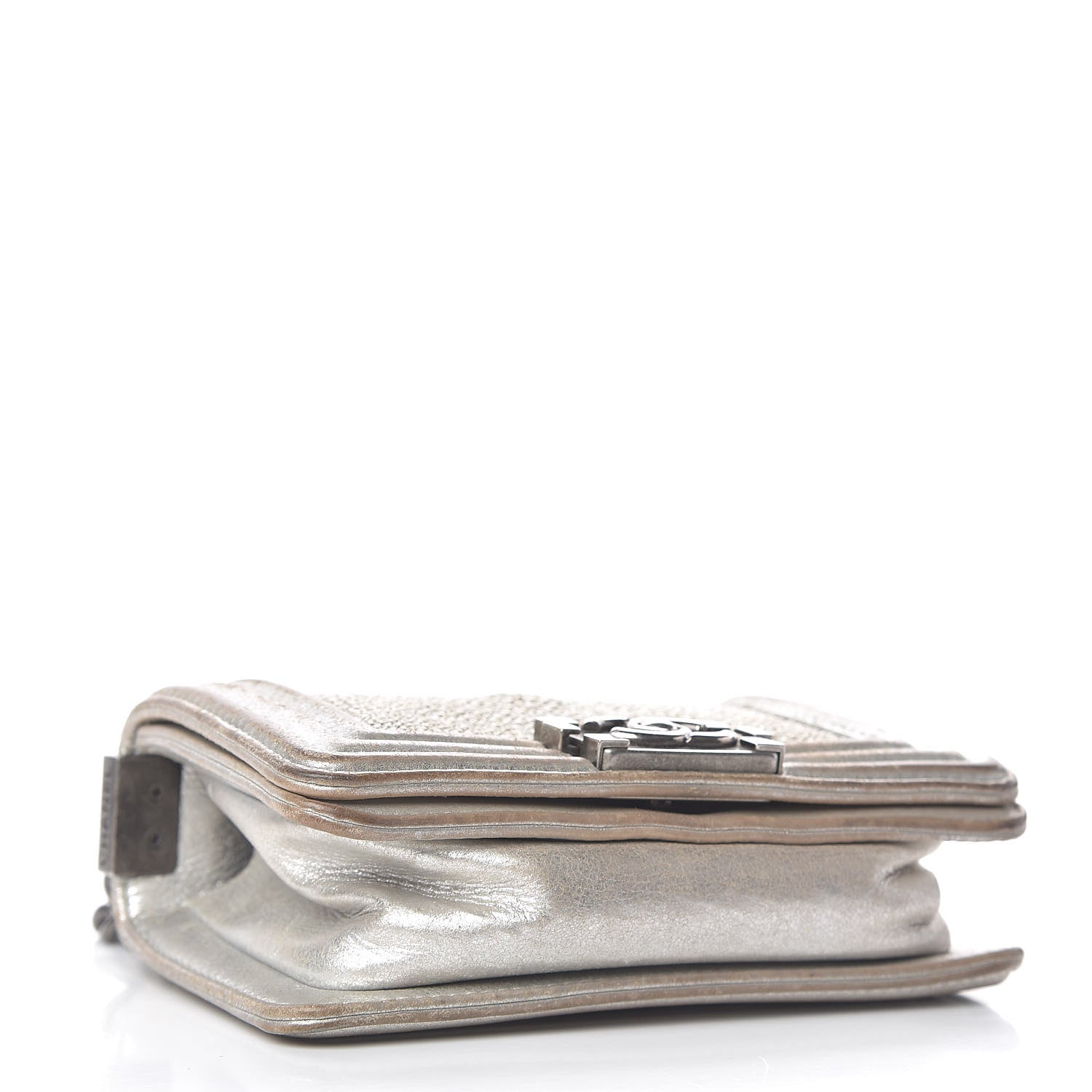 Chanel Metallic Galuchat Stingray Mini Boy Flap Silver 4 of 15