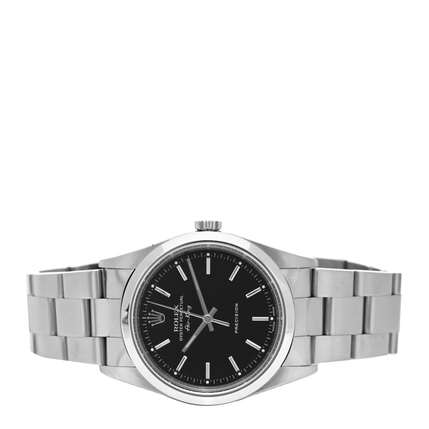 Rolex Stainless Steel 34mm Air-King Oyster Perpetual Precision Watch Black 14000 3 of 8