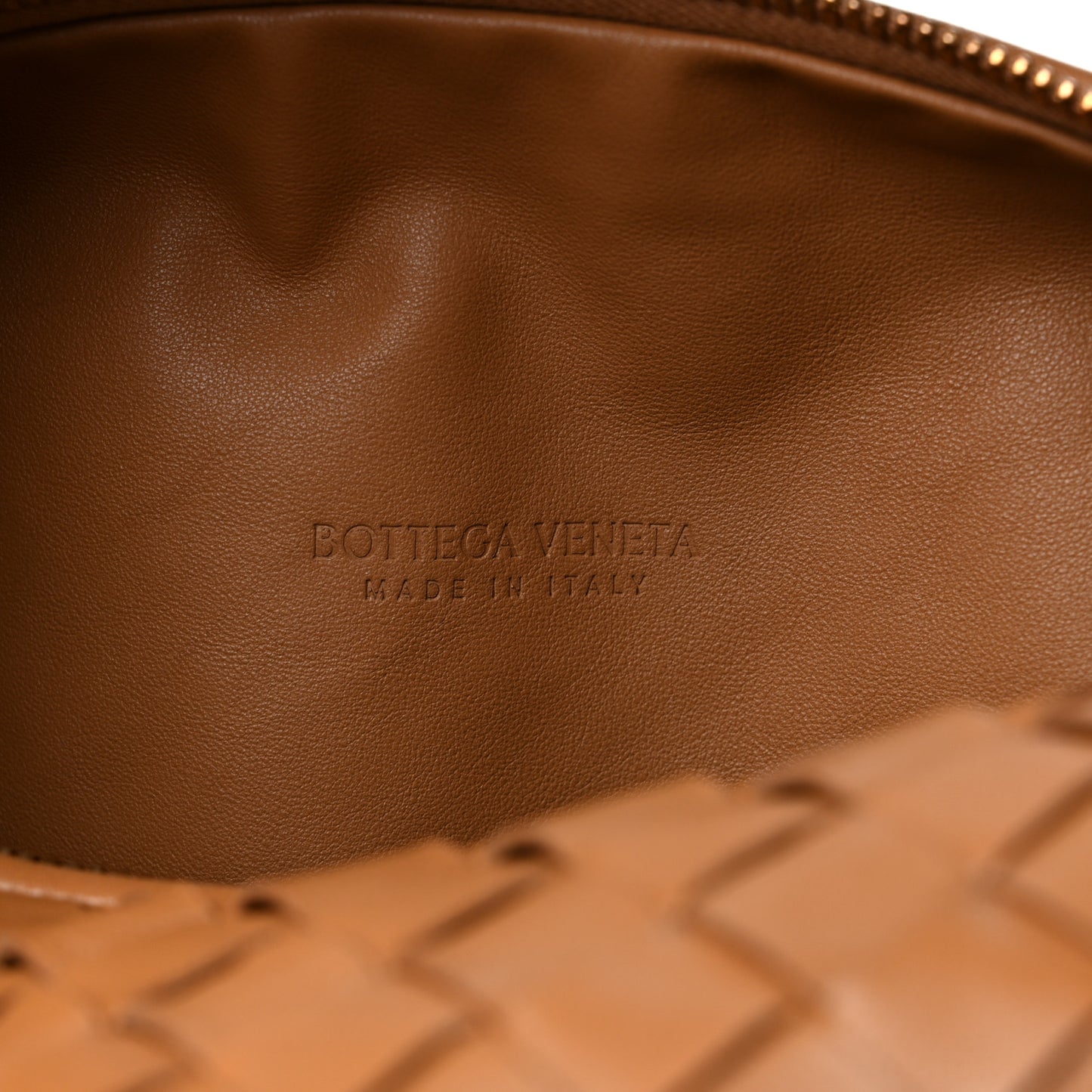 Nappa Intrecciato Teen Jodie Hobo Caramel
