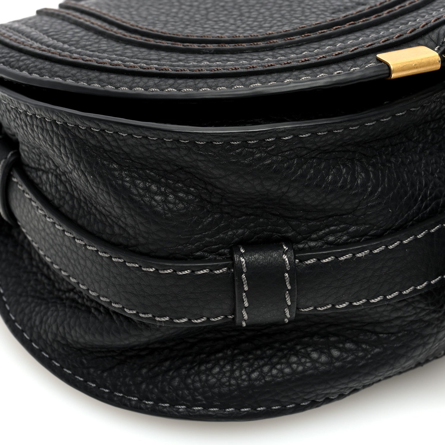 Chloe Calfskin Mini Marcie Round Crossbody Bag Black 8 of 9