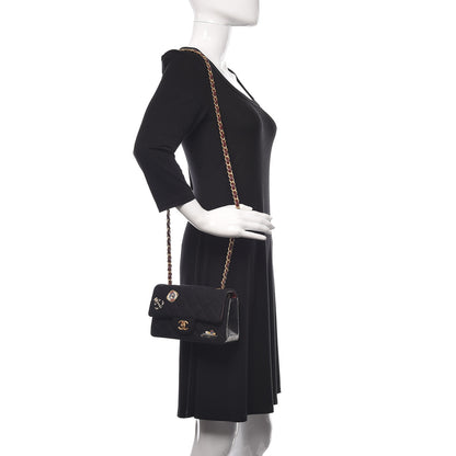 Chanel Felt Quilted Paris-Hamburg Charms Mini Rectangular Flap Black 2 of 12