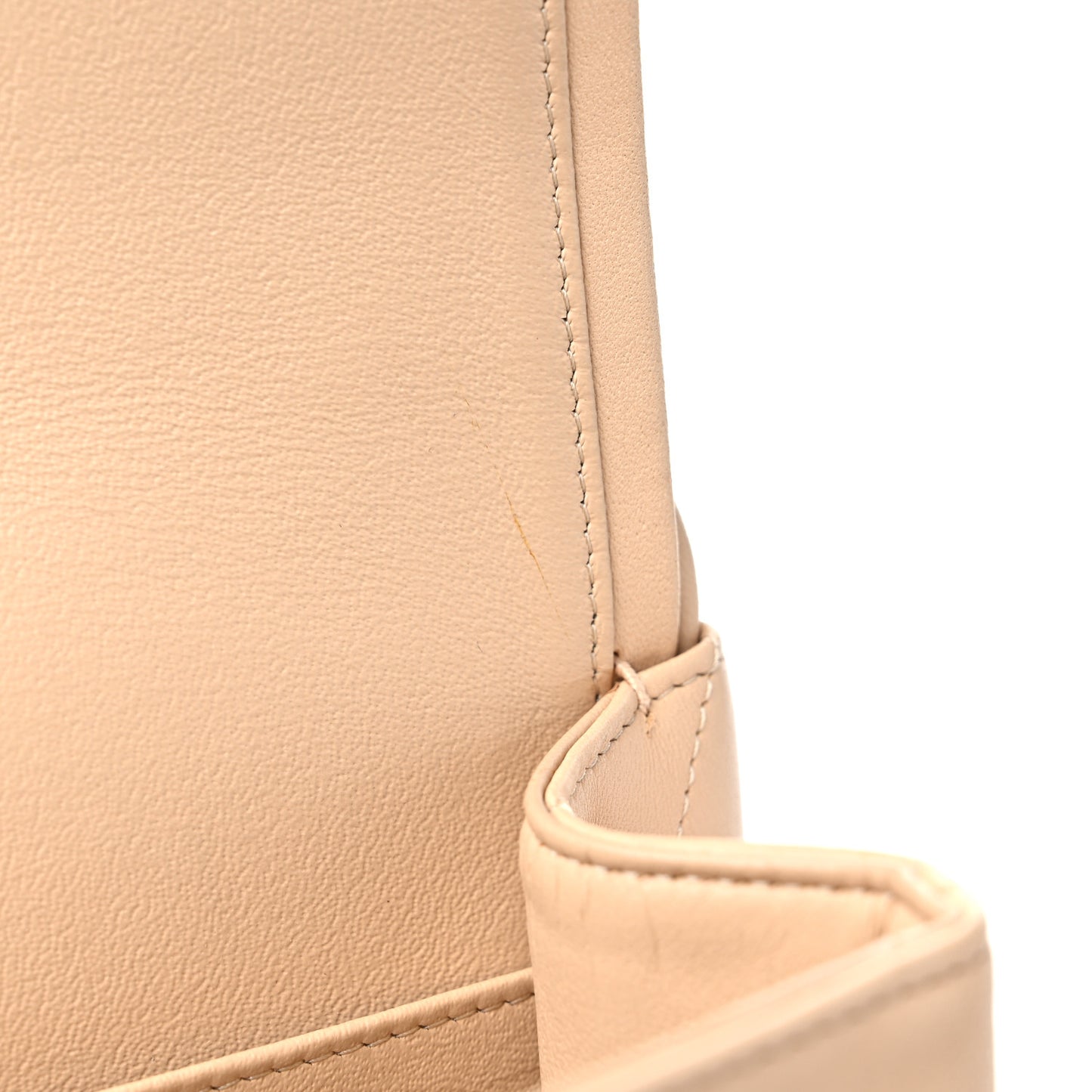 Lambskin Quilted Jumbo Double Flap Beige Clair
