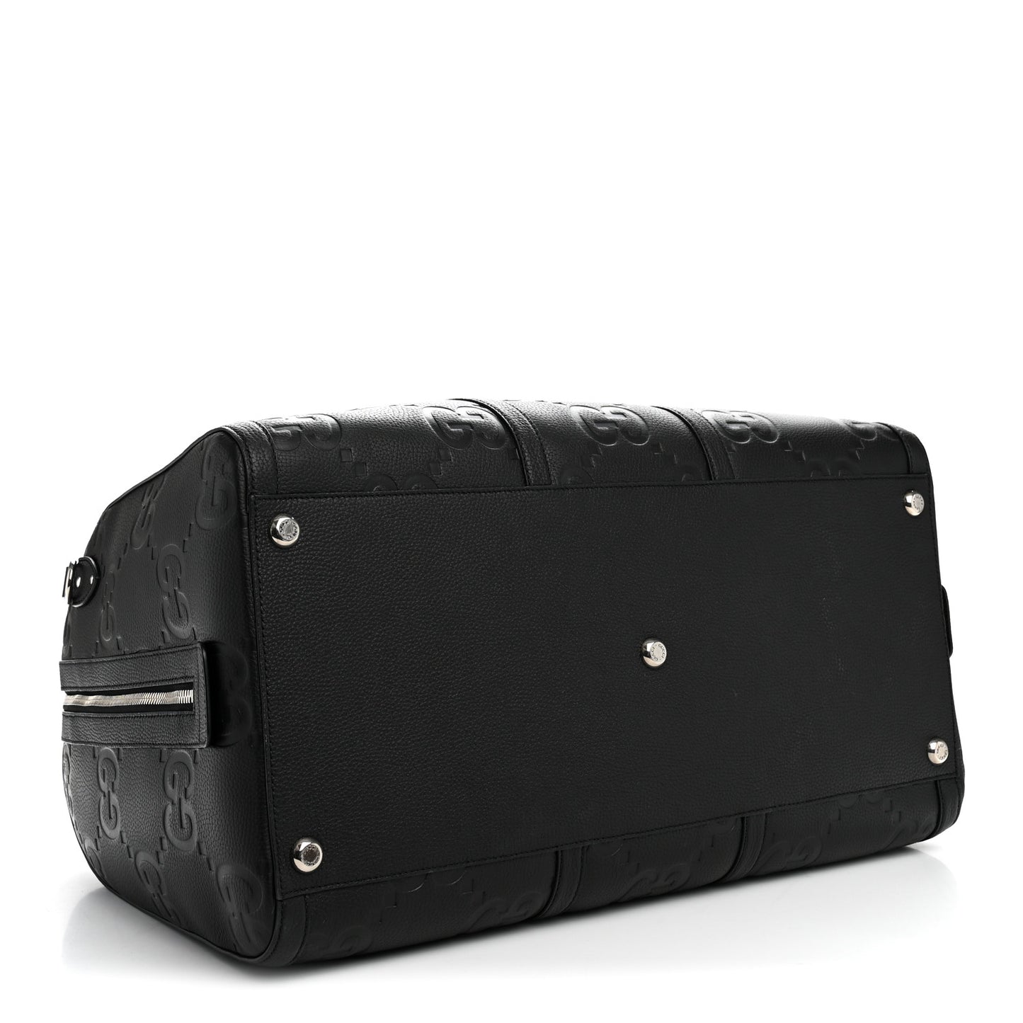 Piuma Calfskin Jumbo GG Embossed Large Duffle Bag Black