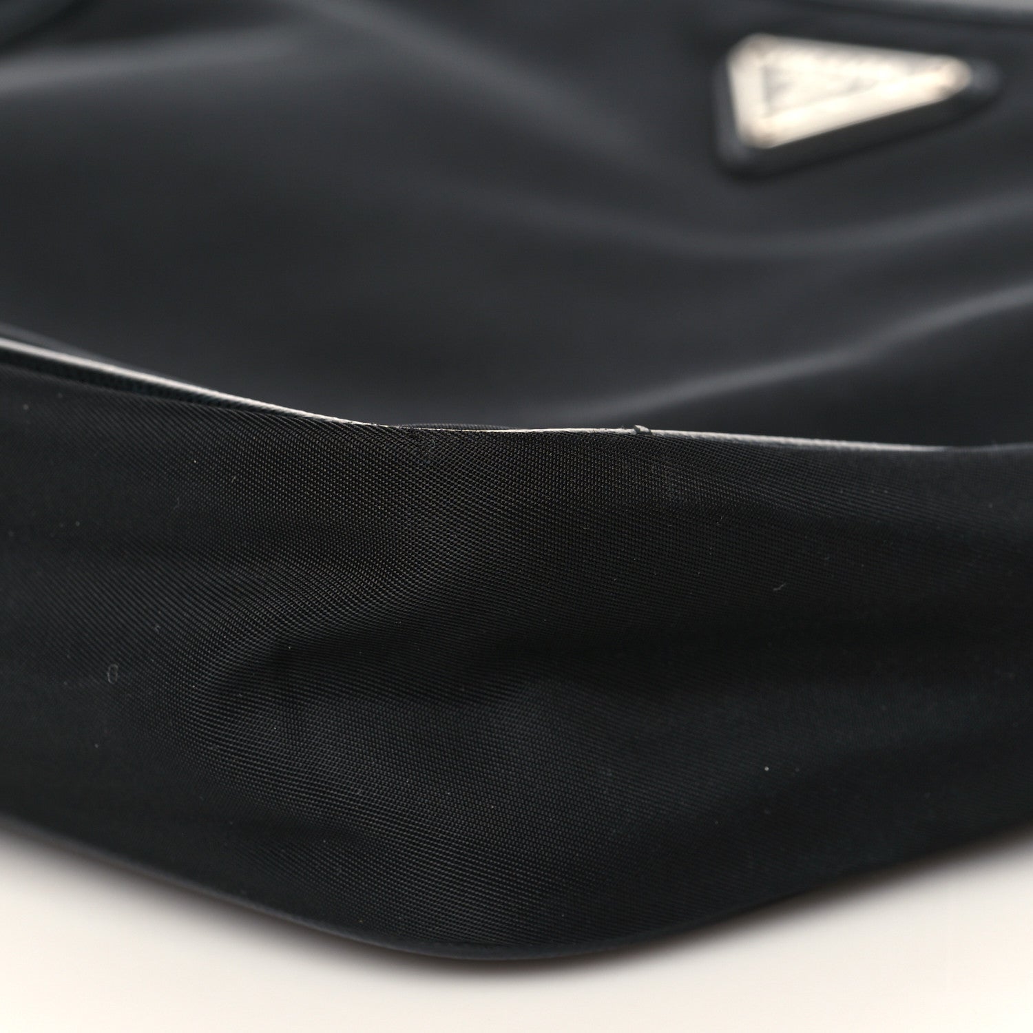 Prada Tessuto Nylon Saffiano Flat Messenger Bag Black 9 of 10