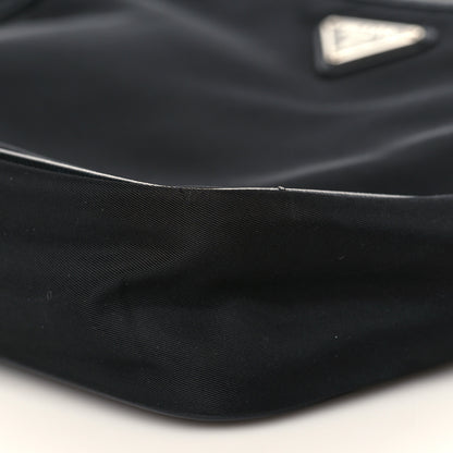 Prada Tessuto Nylon Saffiano Flat Messenger Bag Black 9 of 10