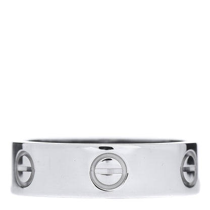 Cartier 18K White Gold 5.5mm LOVE Ring 57 8 1 of 5