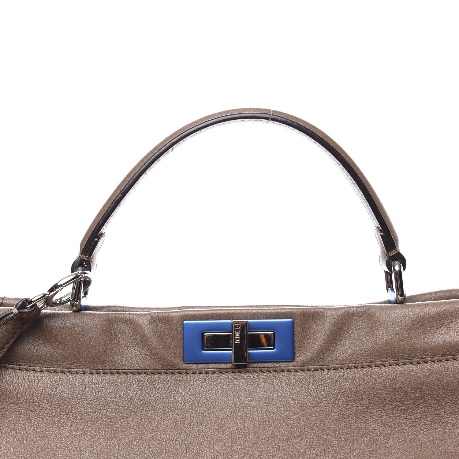 Fendi Vitello Dolce Shiny Nappa Large Peekaboo Iconic Satchel Brown 10 of 10