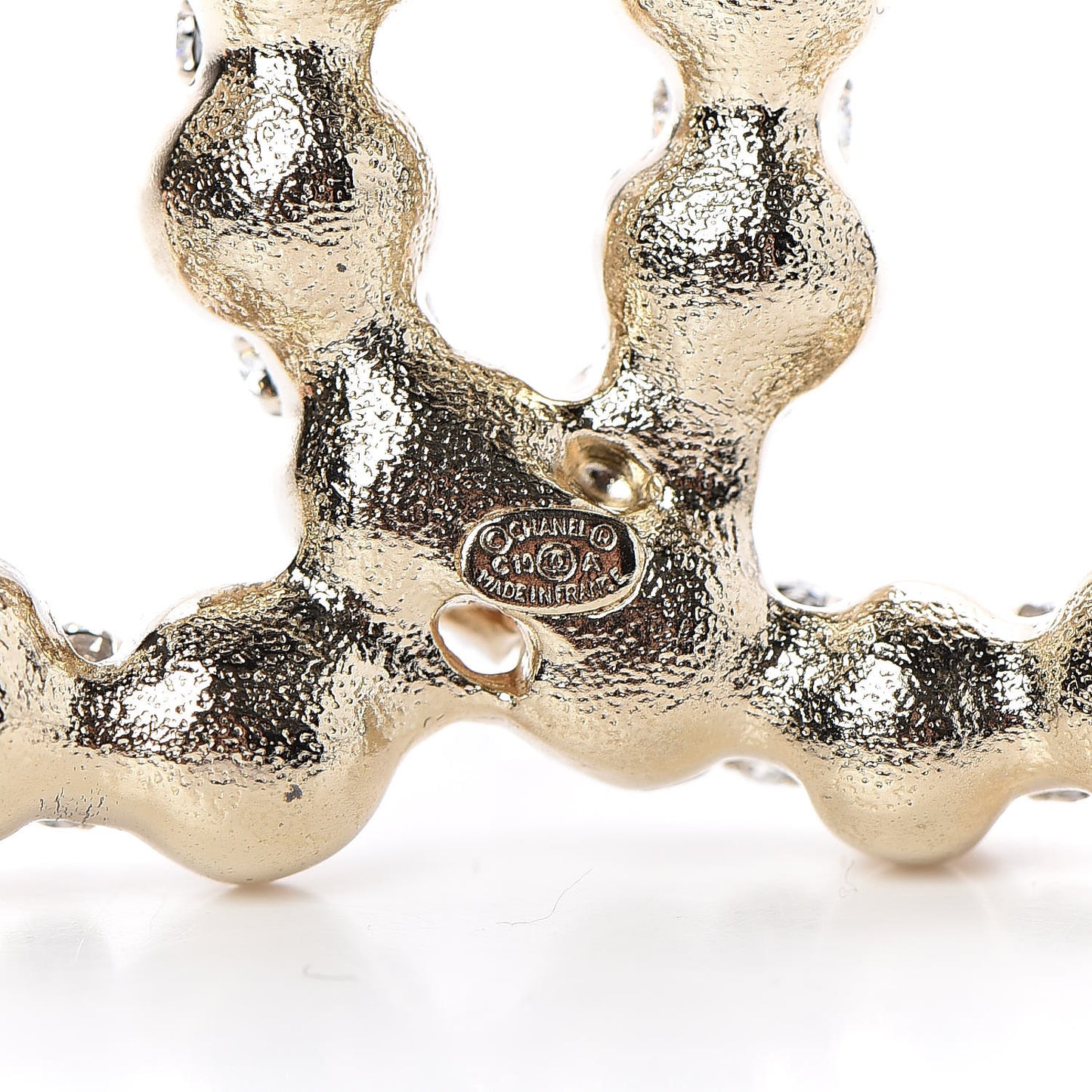 Pearl Crystal Nefertiti CC Brooch Gold