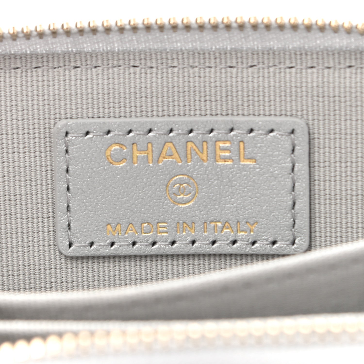Chanel Metallic Lambskin Quilted Chanel 19 Zip Around Coin Purse Wallet Silver 6 of 8