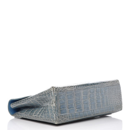 Chanel Alligator Jumbo Kelly Flap Blue 4 of 19