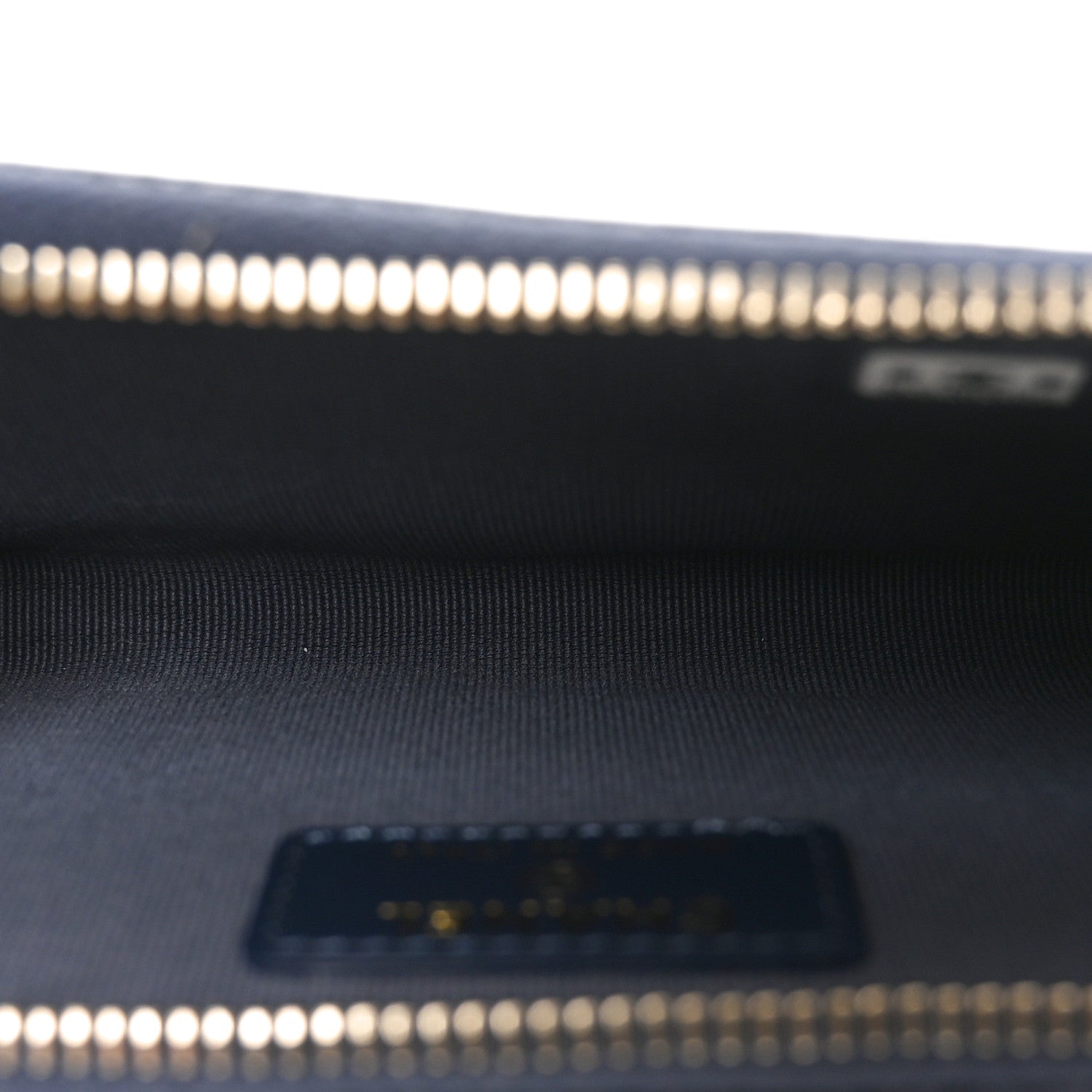 Chanel Caviar Quilted CC Zip Around Card Holder Navy 5 of 8