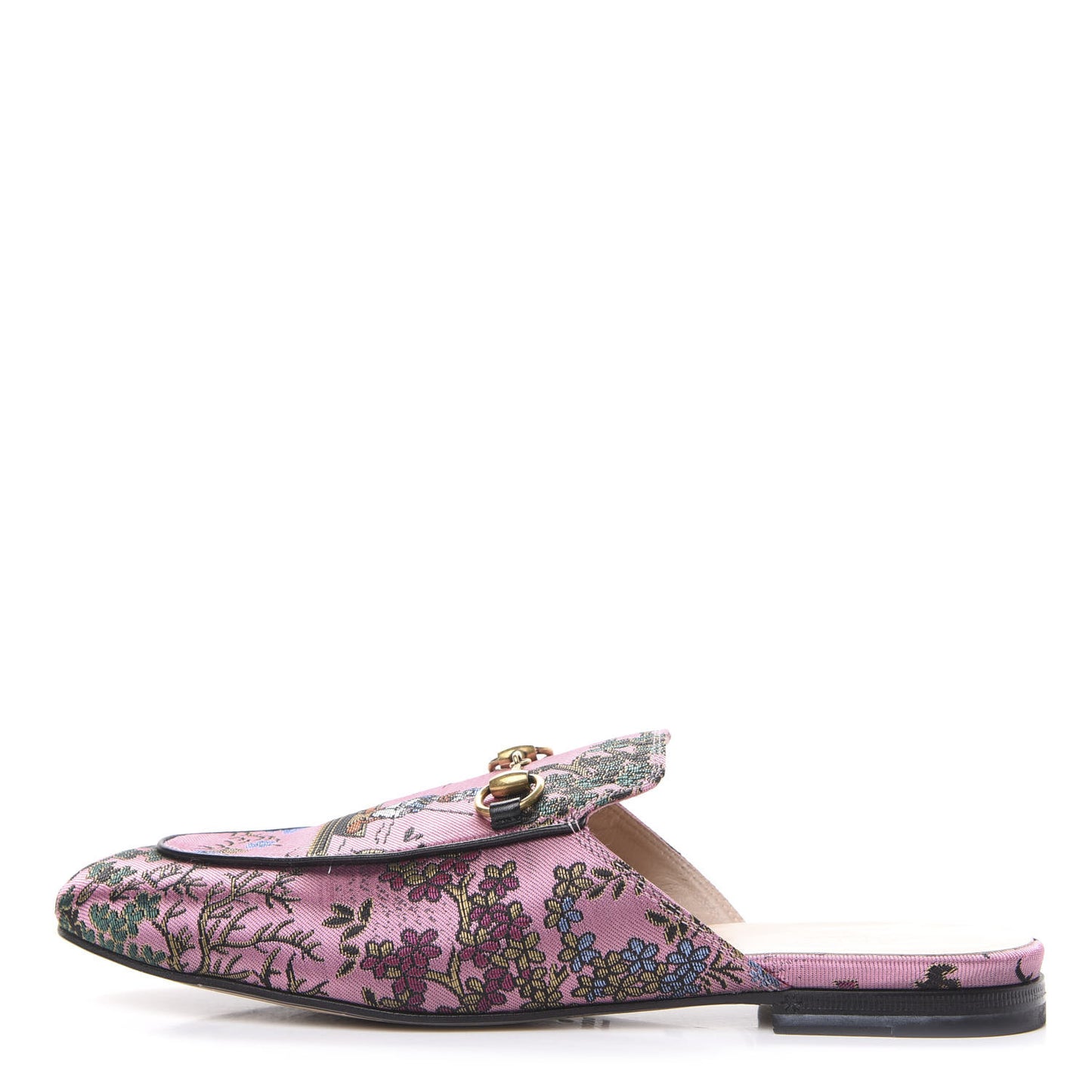 X DISNEY Jacquard Japanese Donald Duck Womens Princetown Slippers 38.5 Pink Black