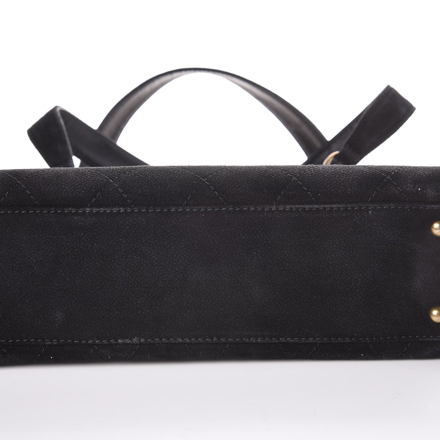 Iridescent Caviar Quilted Tote Black