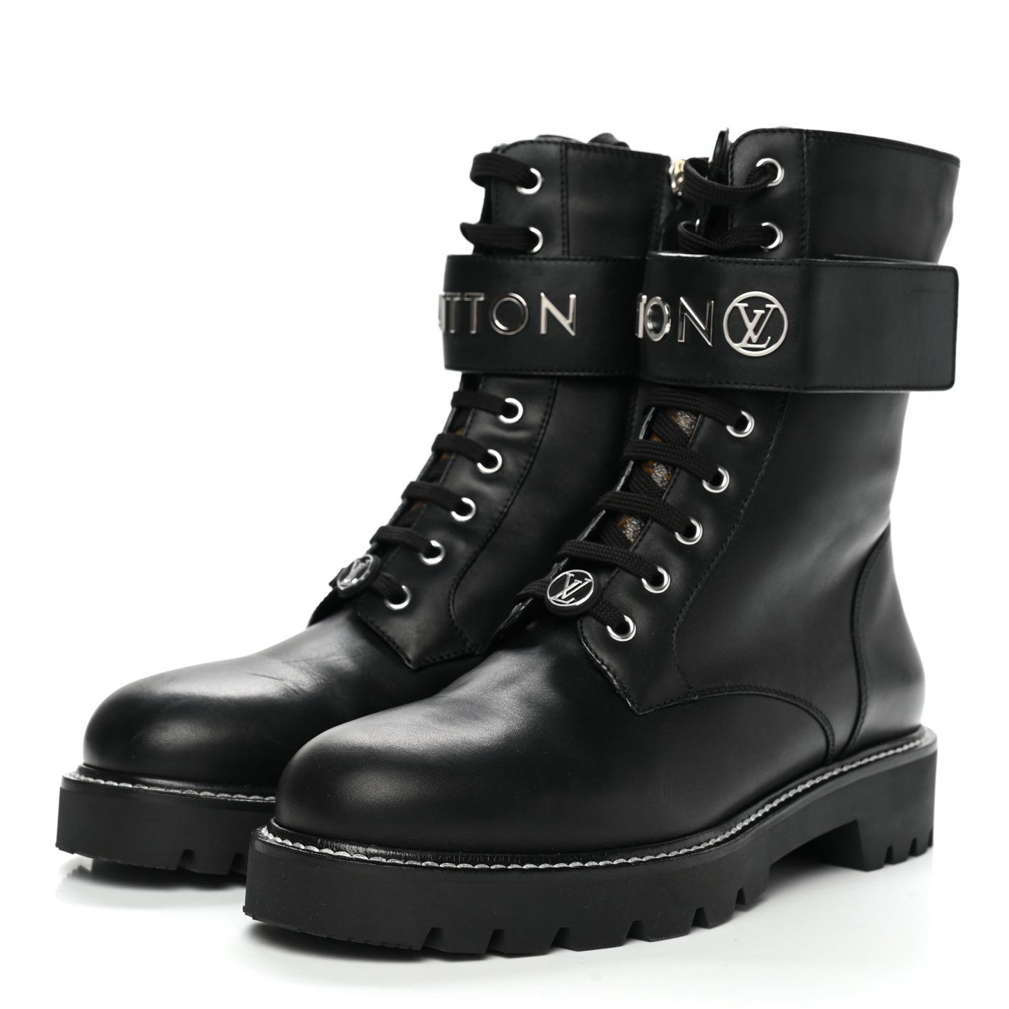 Calfskin Territory Flat Ranger Boots 40 Black