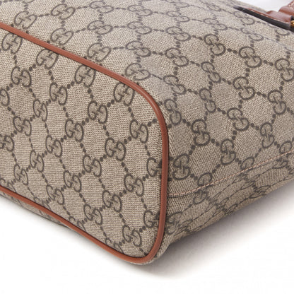 Gucci Soft GG Supreme Monogram Small Crossbody Tote Beige Cuir 5 of 8