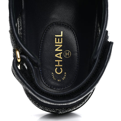 Chanel Velvet Velcro Dad Sandals 38.5 Grey 7 of 10