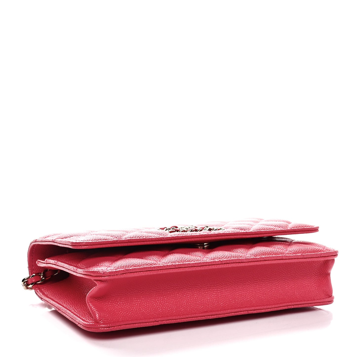 Caviar Quilted French New Wave Chain CC Wallet On Chain WOC Pink