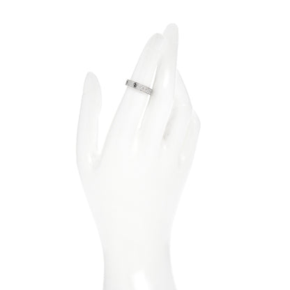Cartier 18K White Gold Diamond 4mm LOVE Wedding Paved Band Ring 49 4.75 2 of 4