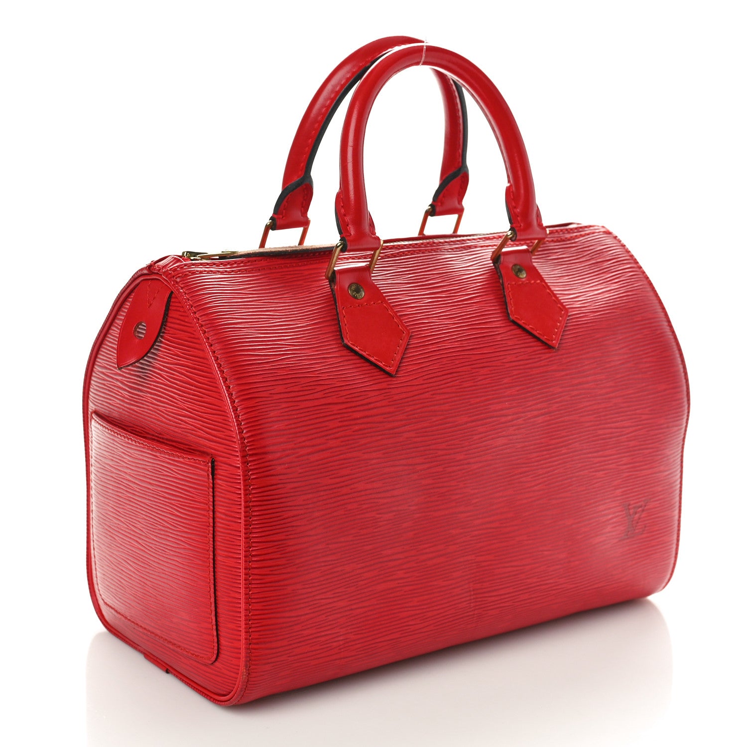 Louis Vuitton Epi Speedy 25 Castillan Red 3 of 10