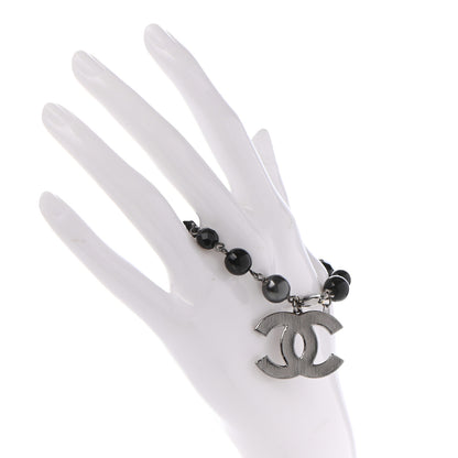 Chanel Ruthenium Bead CC Bracelet Black 2 of 5
