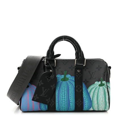 Louis Vuitton LV X YK Monogram Eclipse Reverse Pumpkin Keepall Bandouliere 25 Multicolor 1 of 10