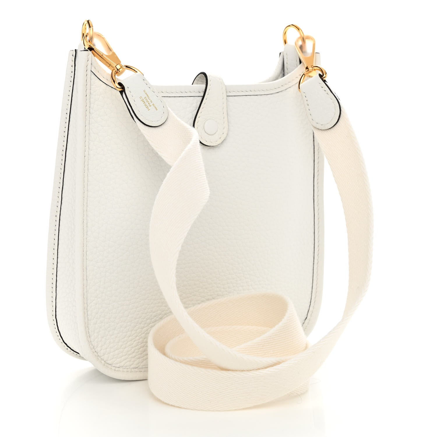 Hermes Taurillon Clemence Amazone Evelyne TPM New White 3 of 10