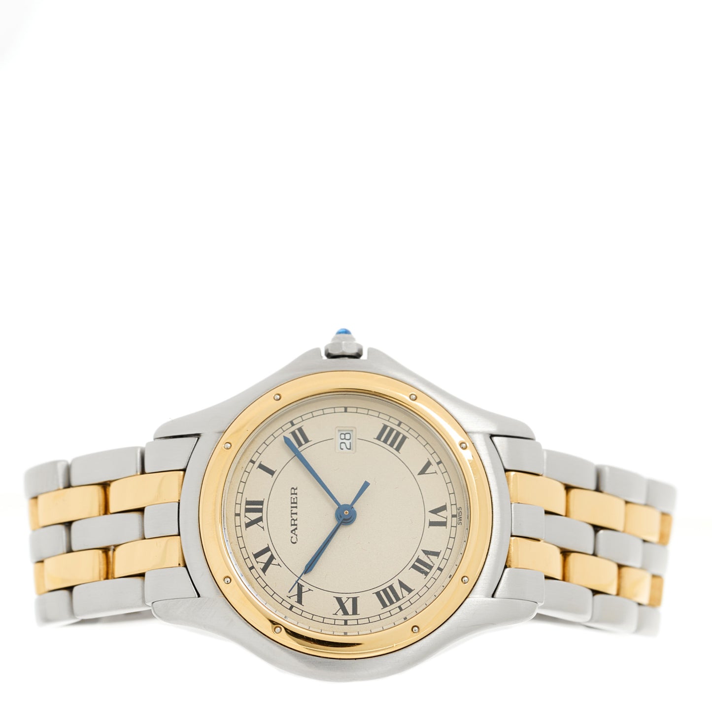 Stainless Steel 18K Yellow Gold 33mm Cougar Quartz Watch