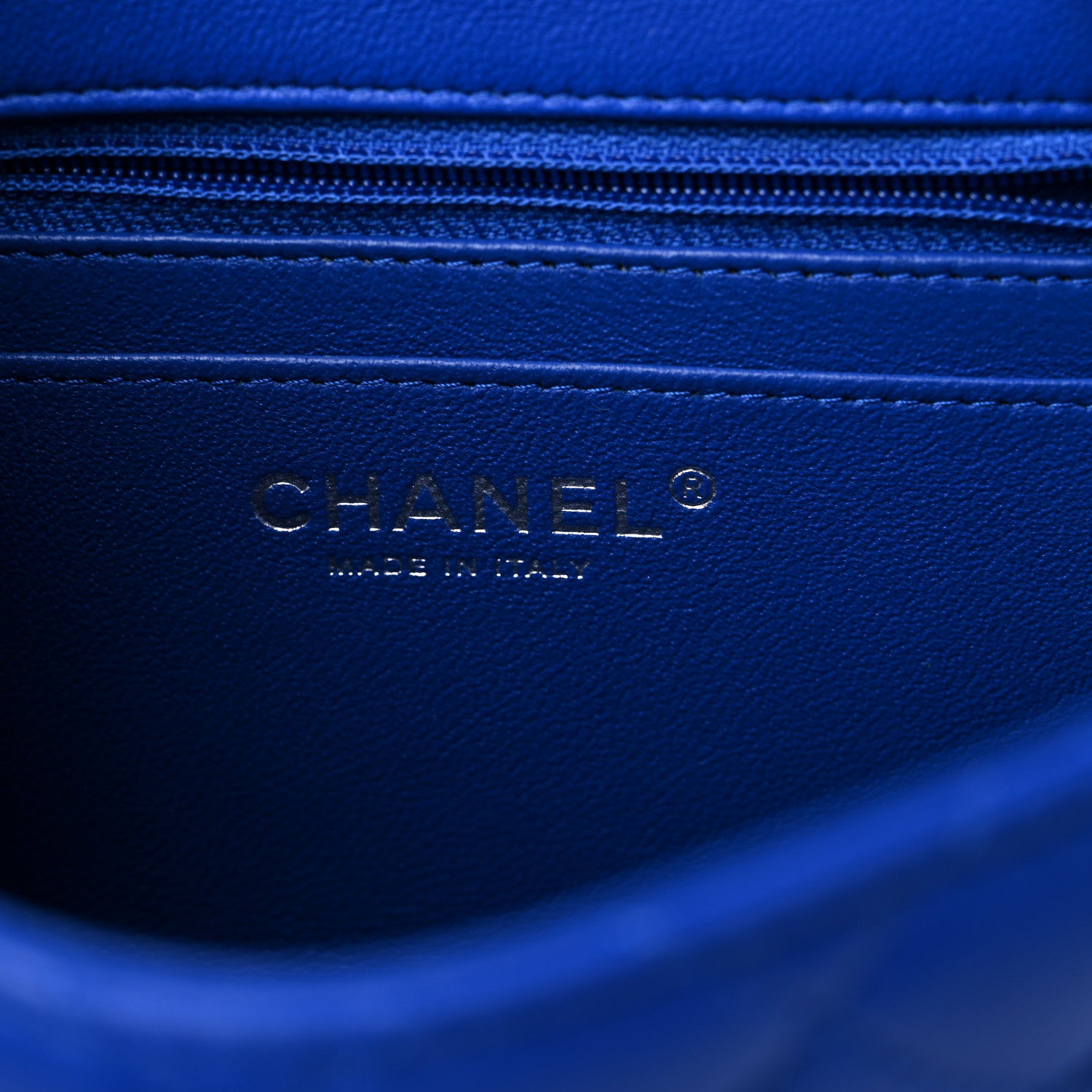 Chanel Lambskin Quilted Mini Square Flap Blue 5 of 9