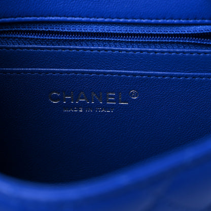 Chanel Lambskin Quilted Mini Square Flap Blue 5 of 9
