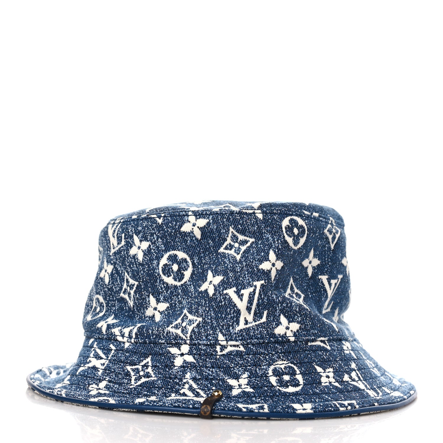 Louis Vuitton Monogram Denim Jacquard Bob Bucket Hat M Blue 4 of 7