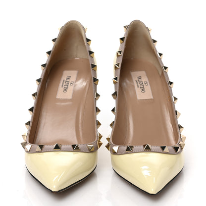Valentino Garavani Patent Rockstud 85mm Pumps 38 Ivory Poudre 2 of 9