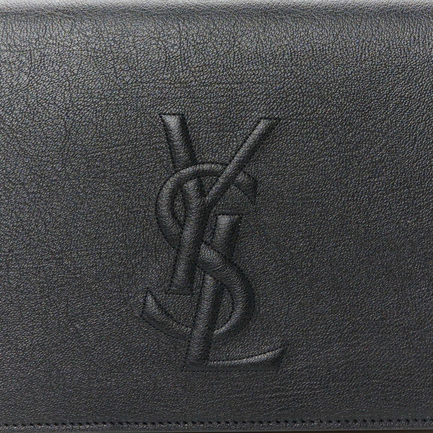 Calfskin Monogram Large Belle De Jour Clutch Black