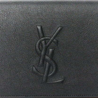 Saint Laurent Calfskin Monogram Large Belle De Jour Clutch Black 7 of 7