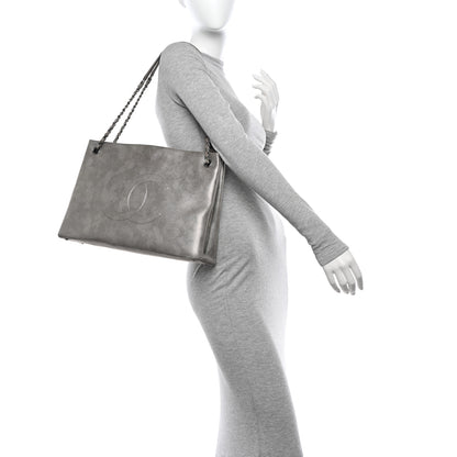 Chanel Iridescent Calfskin CC East West Shopping Tote Light Grey 2 of 14