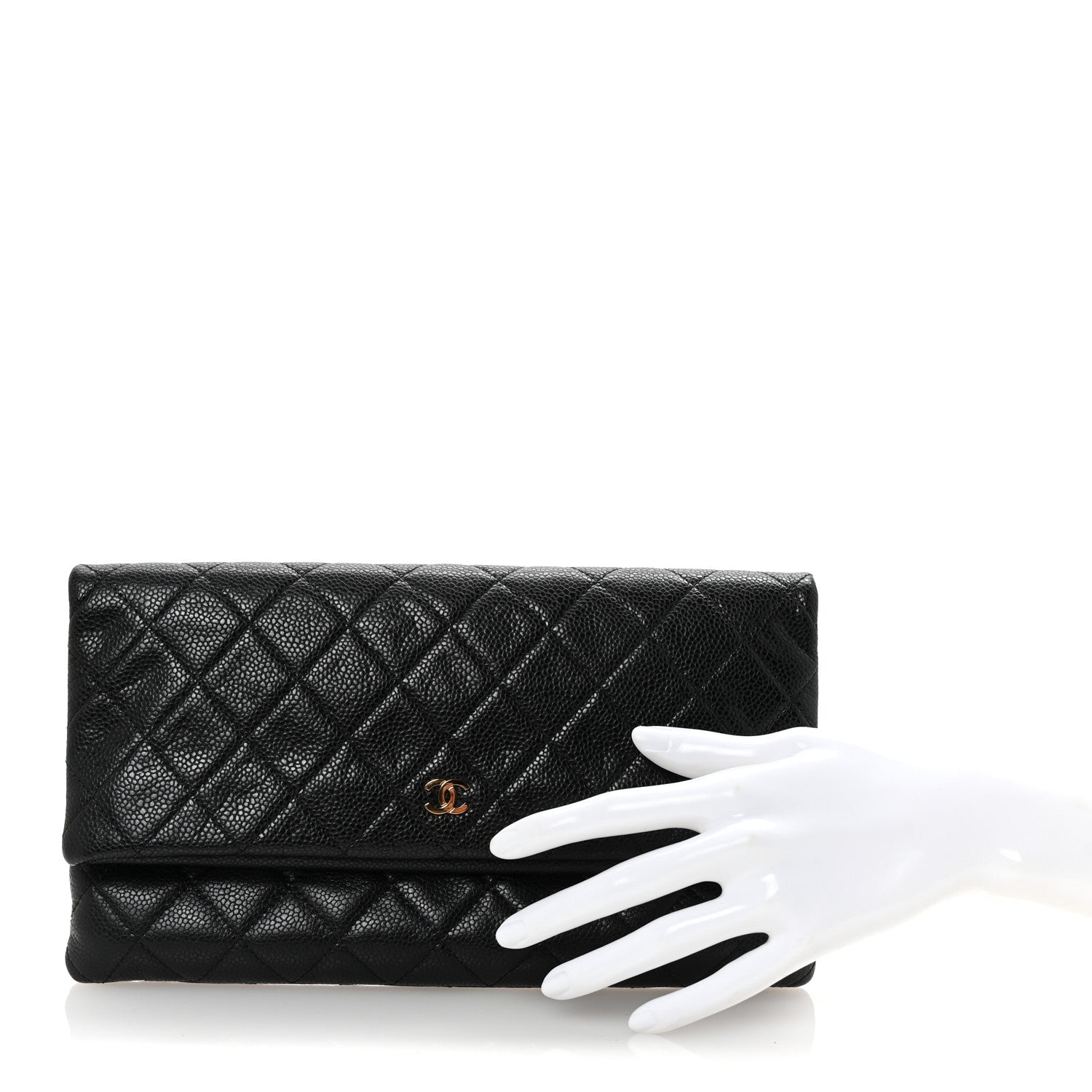 Chanel Caviar Quilted CC Beauty Clutch Black 2 of 7