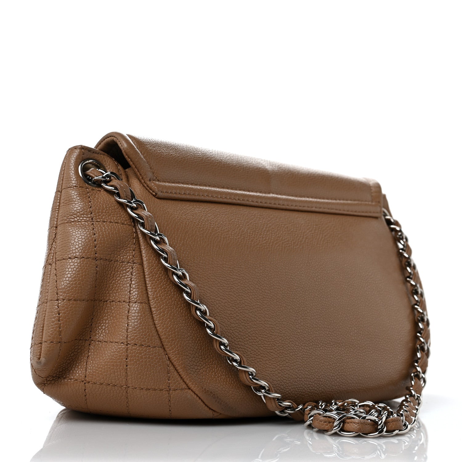 Chanel Caviar Large Half Moon Flap Dark Beige 3 of 11