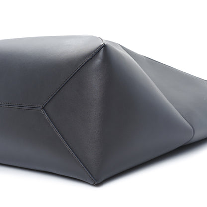 Loewe Shiny Calfskin Large Puzzle Fold Tote  Pearl Grey Dark Grey 9 of 9