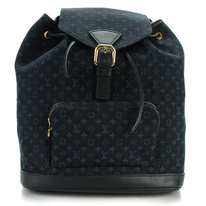 Louis Vuitton Mini Monogram Montsouris GM Backpack Blue 1 of 7