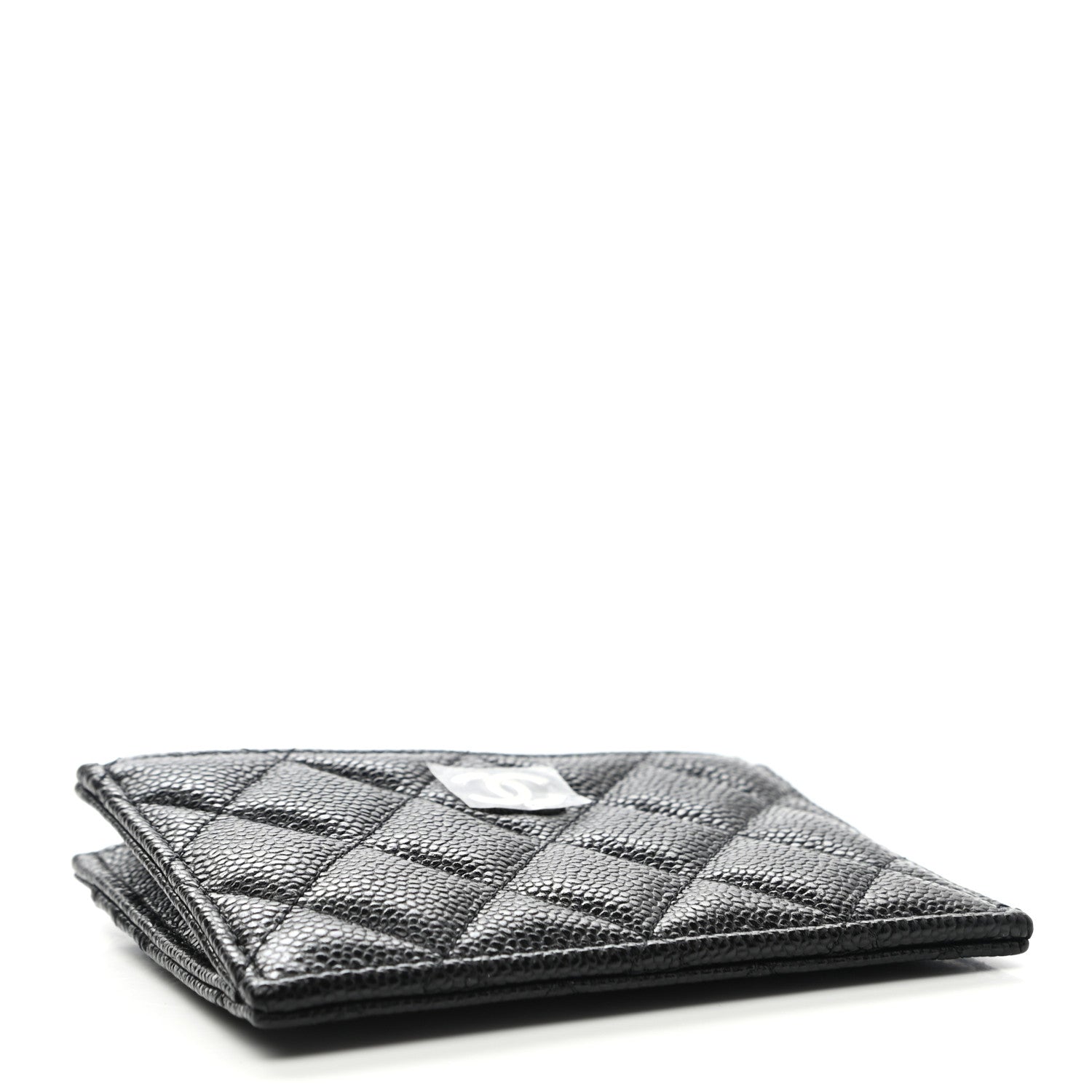 Chanel Caviar Quilted CC Zip Card Holder Black 4 of 8