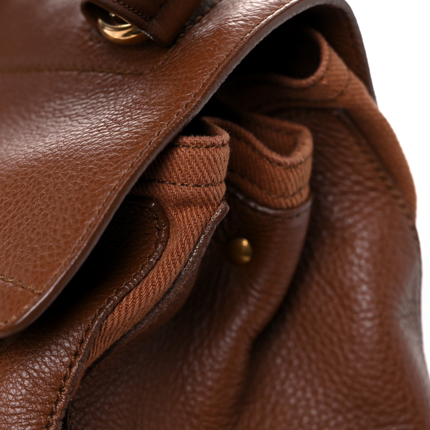 Saint Laurent Calfskin Canvas Medium Muse Two Brown 18 of 23
