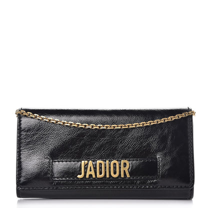 Christian Dior Calfskin J'adior Croisiere Chain Wallet Black 1 of 8