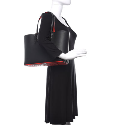 Christian Louboutin Calfskin Spikes East West Cabata Tote Black 2 of 11