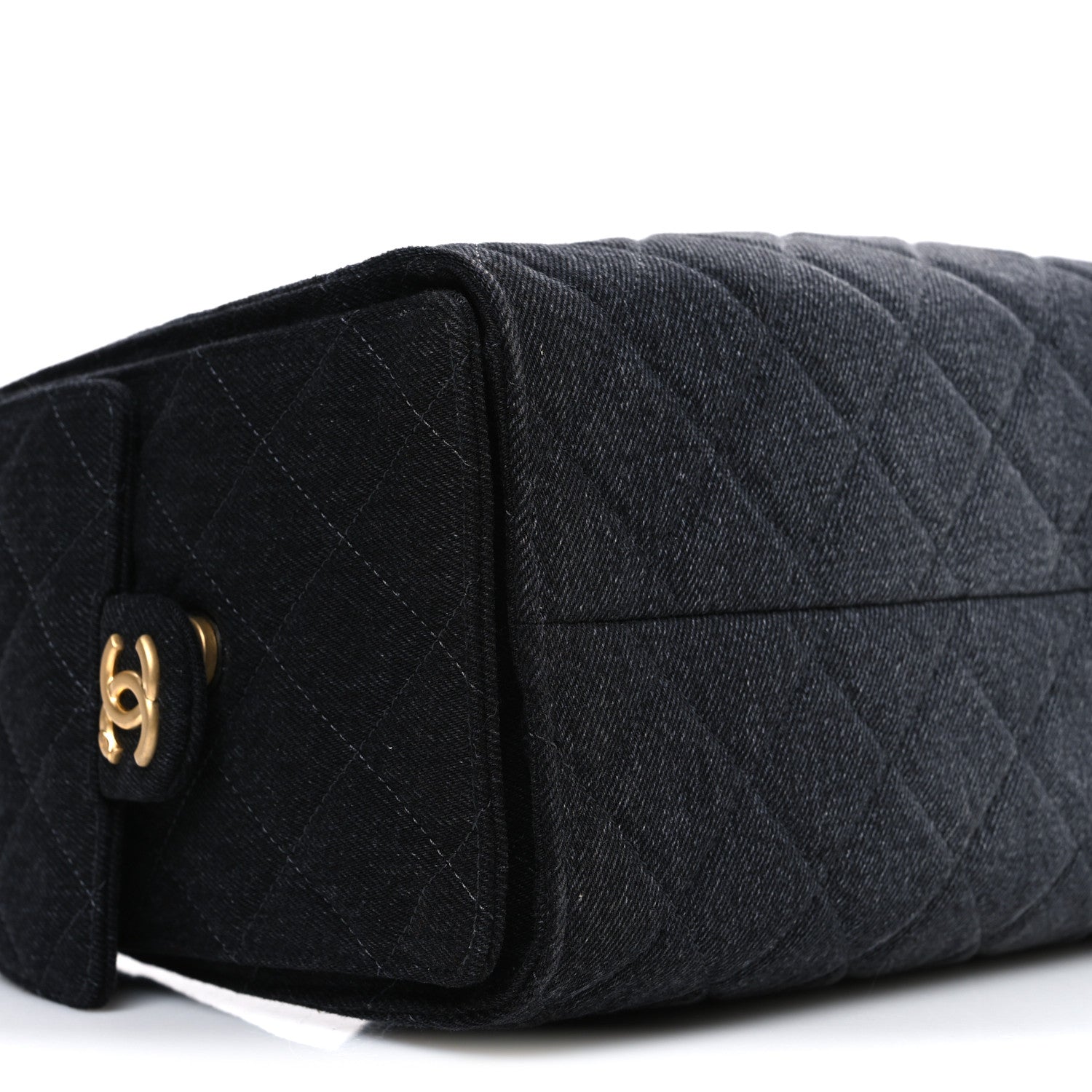 Chanel Washed Denim Quilted Small Chanel 25 Handbag Black 9 of 10