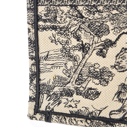 Christian Dior Canvas Embroidered Large Dioriviera Toile De Jouy Book Tote Black 8 of 8