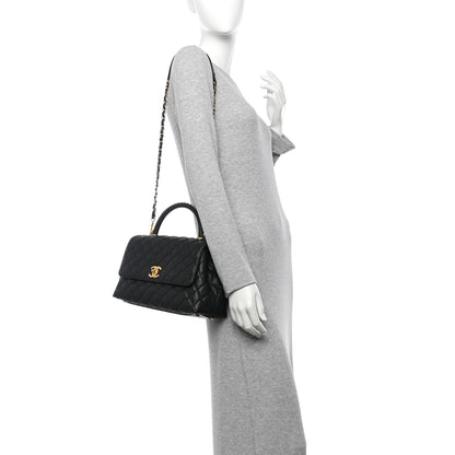 Chanel Caviar Quilted Small Coco Chain Handle Flap Black 2 of 11