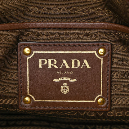 Prada Tessuto Nylon Soft Calf Small Tote Corinto 6 of 15