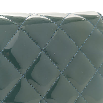 Chanel Patent Quilted Brilliant Wallet On Chain WOC Blue 12 of 13