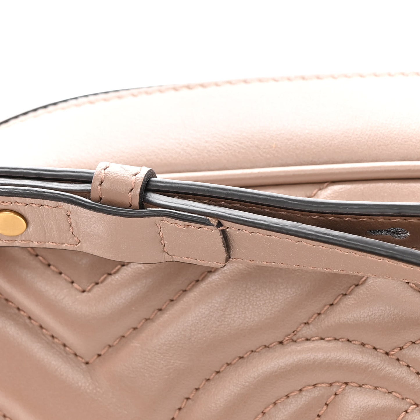 Calfskin Matelasse Small GG Marmont Chain Shoulder Bag Porcelain Rose