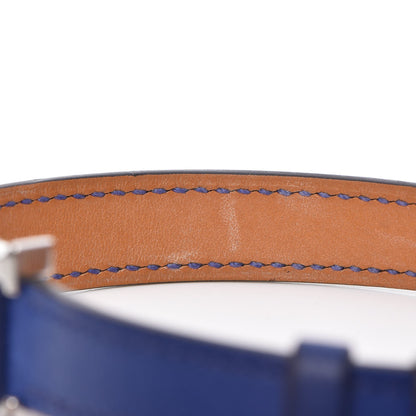 Hermes Stainless Steel Swift 17.2mm Heure H Hour Double Tour Quartz Watch Bleu Electrique 7 of 10
