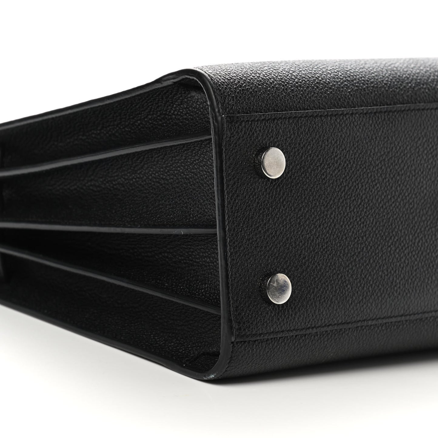 Grained Calfskin Baby Sac De Jour Black
